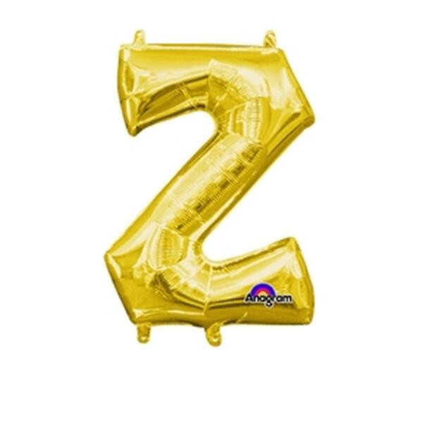 Anagram 16 in. Letter Z Gold Supershape Foil Balloon 78510